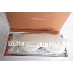 Saatva Silk Eye Mask White New
